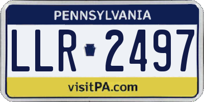 PA license plate LLR2497