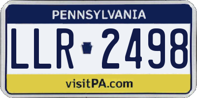 PA license plate LLR2498