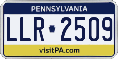 PA license plate LLR2509