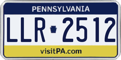 PA license plate LLR2512