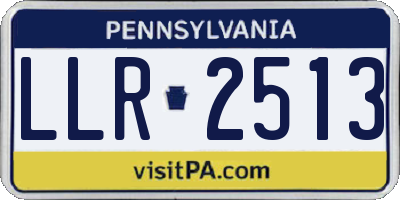 PA license plate LLR2513