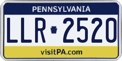 PA license plate LLR2520