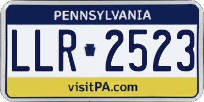 PA license plate LLR2523