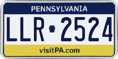 PA license plate LLR2524
