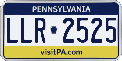 PA license plate LLR2525