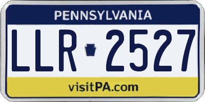 PA license plate LLR2527