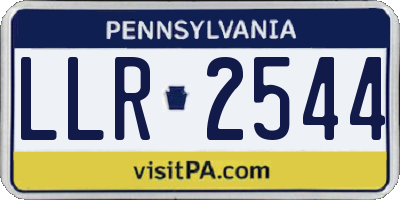 PA license plate LLR2544