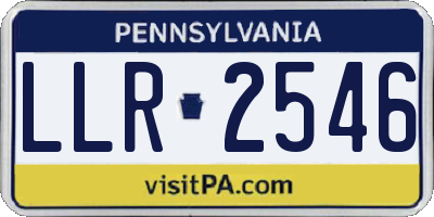 PA license plate LLR2546