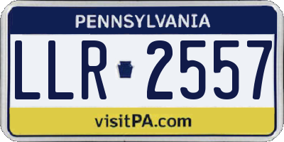 PA license plate LLR2557