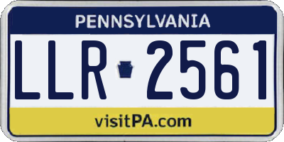 PA license plate LLR2561