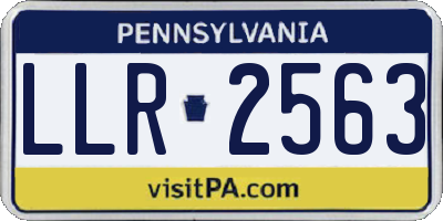 PA license plate LLR2563