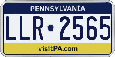 PA license plate LLR2565