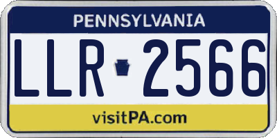 PA license plate LLR2566