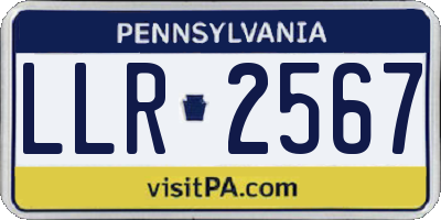 PA license plate LLR2567