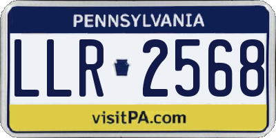 PA license plate LLR2568