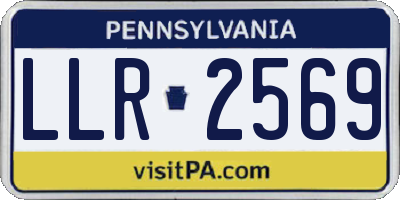 PA license plate LLR2569