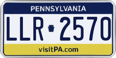 PA license plate LLR2570