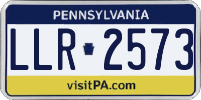 PA license plate LLR2573