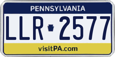 PA license plate LLR2577