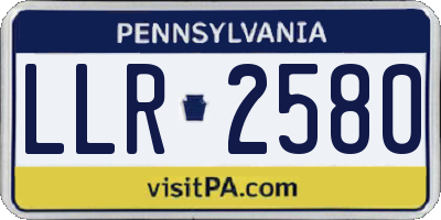 PA license plate LLR2580