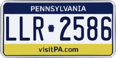 PA license plate LLR2586