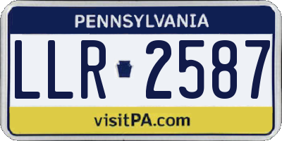 PA license plate LLR2587