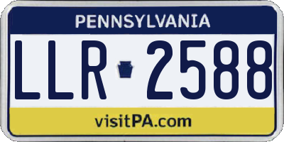 PA license plate LLR2588