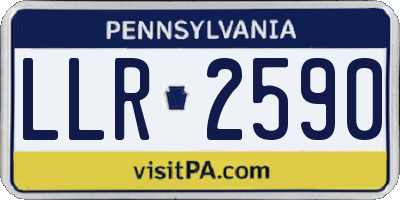 PA license plate LLR2590