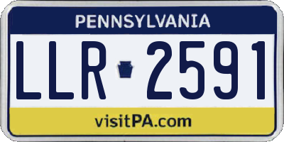 PA license plate LLR2591