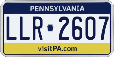 PA license plate LLR2607