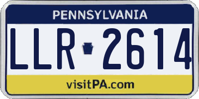 PA license plate LLR2614