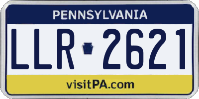 PA license plate LLR2621