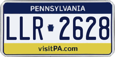 PA license plate LLR2628