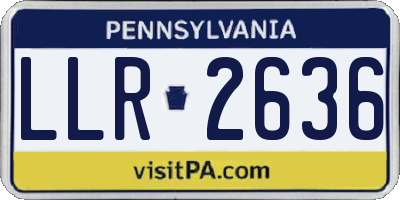 PA license plate LLR2636