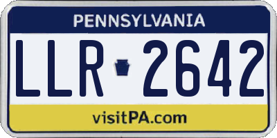 PA license plate LLR2642