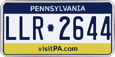 PA license plate LLR2644