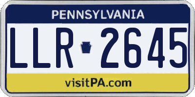 PA license plate LLR2645
