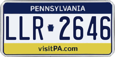 PA license plate LLR2646