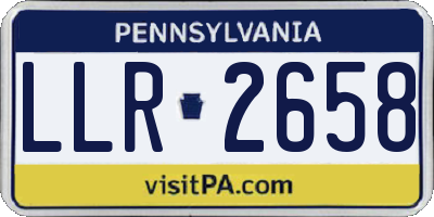 PA license plate LLR2658