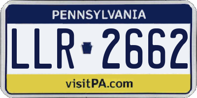PA license plate LLR2662