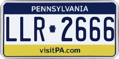 PA license plate LLR2666