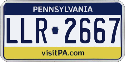 PA license plate LLR2667