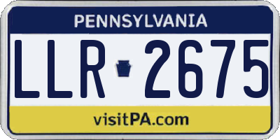 PA license plate LLR2675