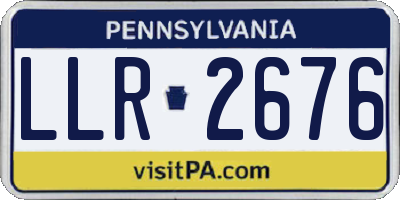 PA license plate LLR2676