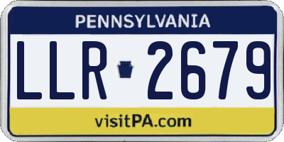 PA license plate LLR2679