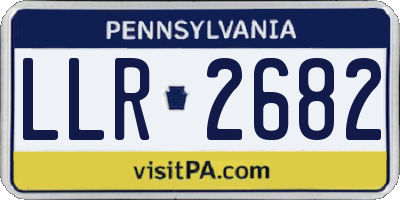 PA license plate LLR2682