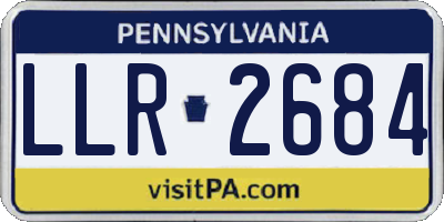 PA license plate LLR2684