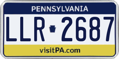 PA license plate LLR2687