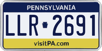PA license plate LLR2691