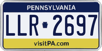 PA license plate LLR2697